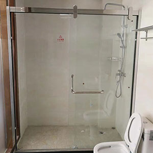 卫浴浴室淋浴房酒店宾馆浴室一体式干湿分离浴室钢化玻璃简易淋浴房可定制
